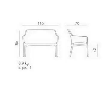 Banco Net Bench Nardi medidas