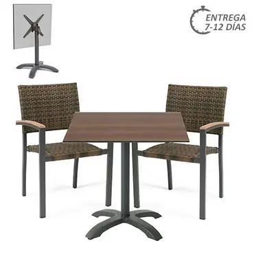 Conjunto mesa 25- Oslo y sillones Eros