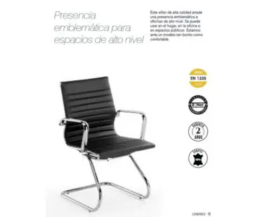 Sillón Confidente 22-LDN Negro patin