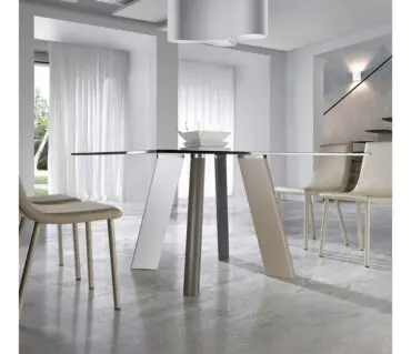 Mesa Comedor Cristal Transparente Play, Ramiro Tarazona