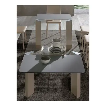 Mesa Comedor fija o extensible Cristal Transparente Play Plus Ramiro Tarazona