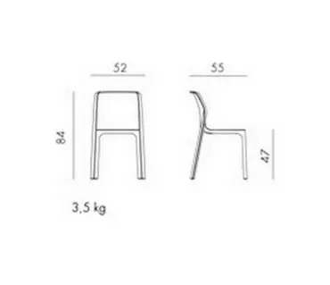 Silla Bit Nardi medidas