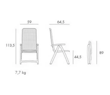 Silla Darsena Nardi medidas