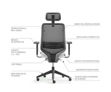 Sillón oficina Dot Home express colour con cabezal Forma 5