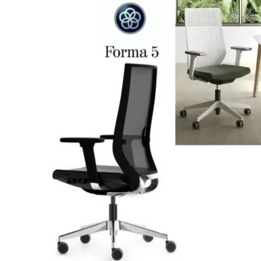 Sillón oficina Eben respaldo malla Forma 5