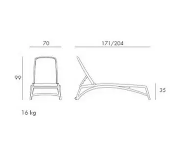 Tumbona Atlantico Nardi medidas