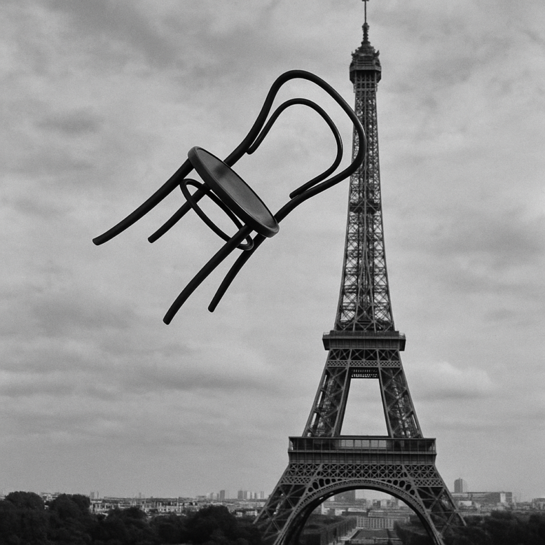 la silla mod.14 de Thonet y la Torre Eiffel