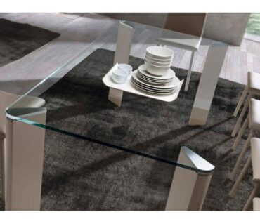 Mesa Comedor Extensible Cristal Transparente Play Plus Ramiro Tarazona