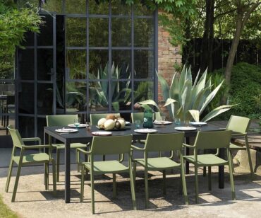 Conjunto promoción terraza mesa Rio+4 sillones Trill