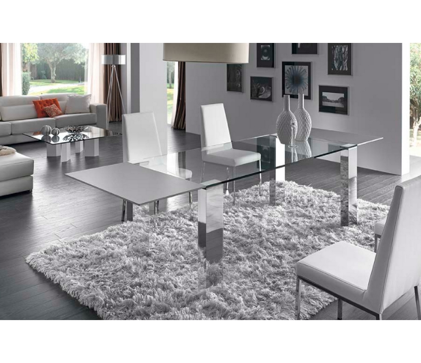 Mesa Comedor Cristal Transparente Extensible Tempo Plus Ramiro ... Mesa Comedor Cristal Transparente Extensible Tempo Plus Ramiro ...