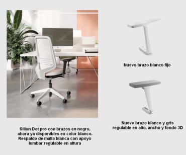 Sillón oficina Dot Pro respaldo malla blanca Forma 5