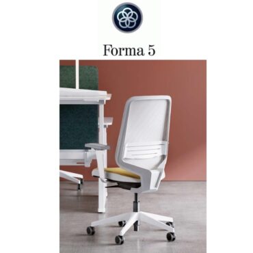 Sillón oficina Dot Pro respaldo malla blanca Forma 5