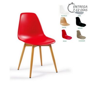 Silla Picasso P4 Acero Imit. Madera Reyma previa.