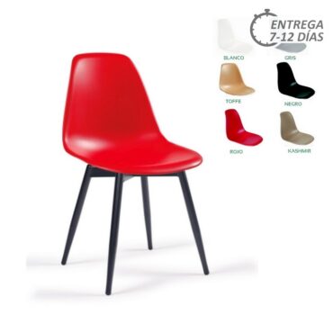 Silla Picasso P4 Acero Negro Reyma previa.