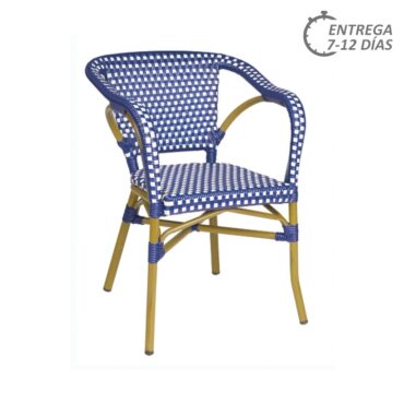 Sillón Terraza 25-3091 azul y blanco