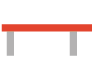 mesa rectangular largo con un  extensible