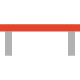 mesa rectangular volada ancho